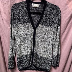 Saks Fifth Avenue Monochrome Knit Cardigan